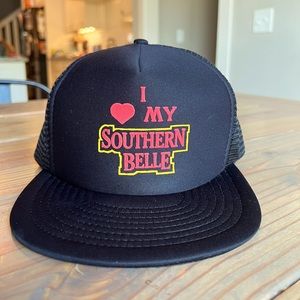 Love My Southern Belle Vintage Mesh Hat Flatbill Cap Snapback Trucker Retro